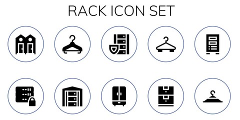 rack icon set