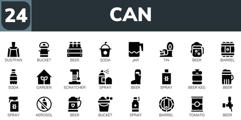 can icon set