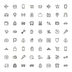 Fototapeta premium Booking hotel line icon set. Collection of high quality black outline logo for web site design and mobile apps. Vector illustration on a white background