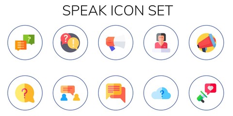 speak icon set