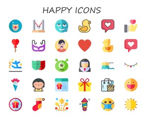 happy icon set
