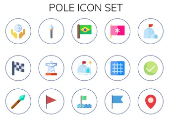 pole icon set