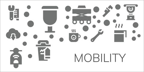 mobility icon set