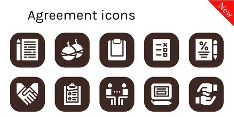 agreement icon set