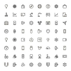 Electronic station line icon set. Collection of high quality black outline logo for web site design and mobile apps. Vector illustration on a white background