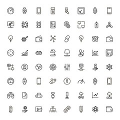 Electronic station line icon set. Collection of high quality black outline logo for web site design and mobile apps. Vector illustration on a white background