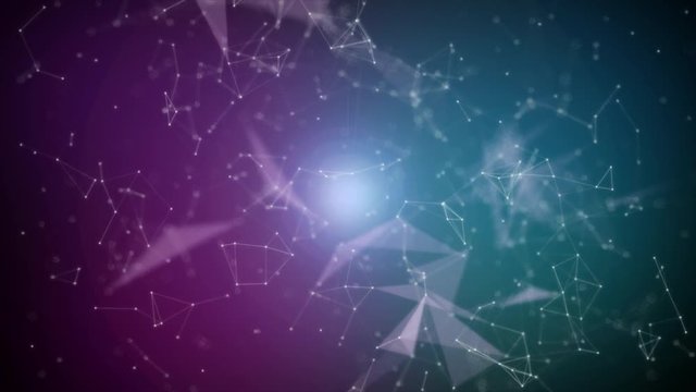 Plexus structure evolving in organic motion, science and engineering motion background