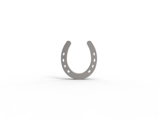 3D rendering of a horseshoe isolated in studio background