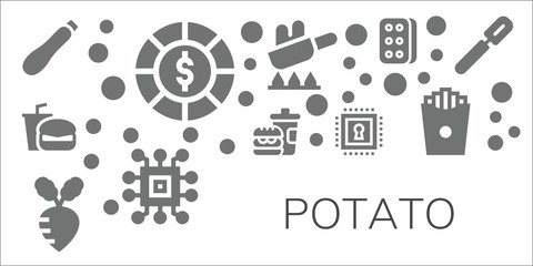 potato icon set