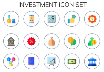 investment icon set