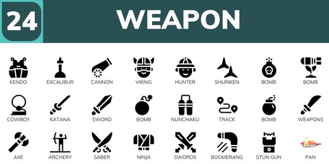 weapon icon set
