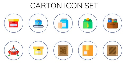 carton icon set