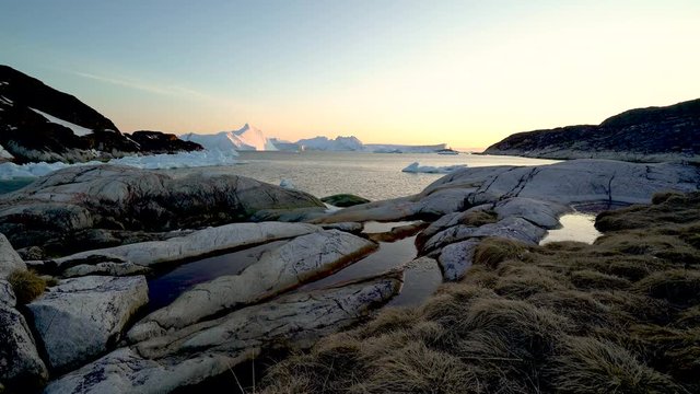 Arctic Icebergs in Arctic Ocean, Greenland