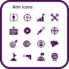 aim icon set