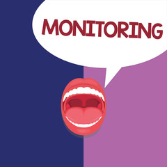 Text sign showing Monitoring. Conceptual photo Observe check progress quality of something over a period of time.