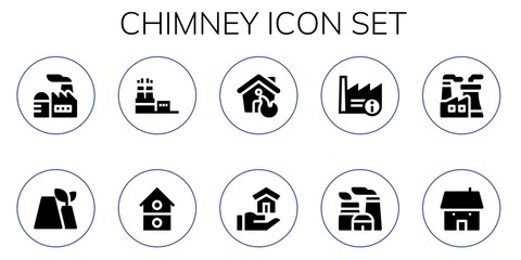 chimney icon set