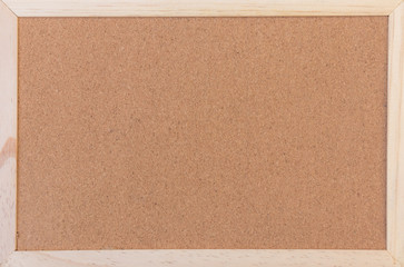 Classical plain brown cork board. Free copy space for text. Empty board background.
