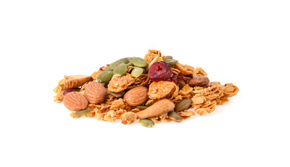 crispy grain on white background