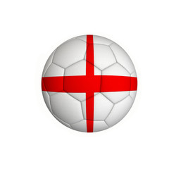 Soccer ball with an English flag