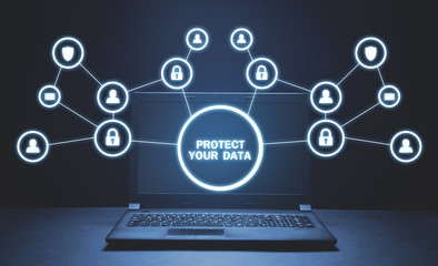 Protect Your Data. Concept Of Cyber Security