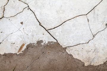 Old concrete plastered wall as background