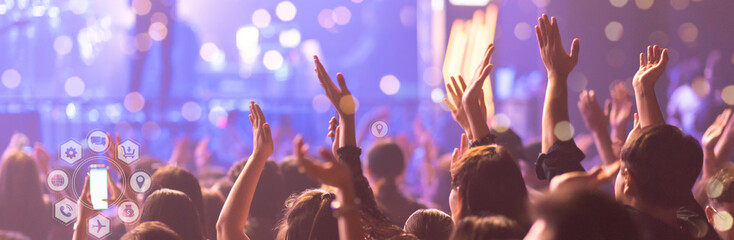 Concert On Stage Show, Entertainment Music Light and Sound, Concert Festival Music, Event...