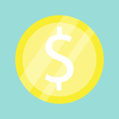 Money gold coin icon finance concept.
