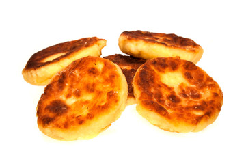 cheesecakes isolated on white background