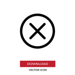 Obraz premium Cross vector icon in modern style for web site and mobile app