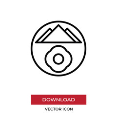 Breakfast vector icon in modern style for web site and mobile app