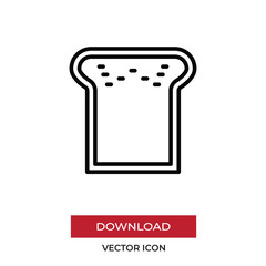 Bread vector icon in modern style for web site and mobile app