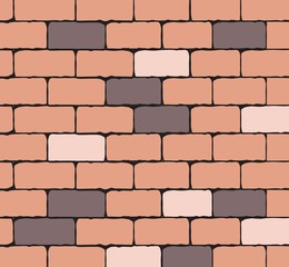 Obraz premium Seamless texture of a cartoon brick wall