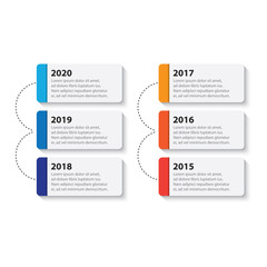 Obraz premium colorful timeline infographic with 6 options design template, Infographics management, finance, analytics, presentation. Vector illustration