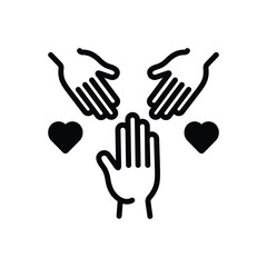 Black solid icon for orphan orphanage 