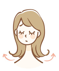 髪型　外ハネに悩む女性