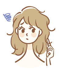 ゴワつく髪　くせ毛　寝癖　女性