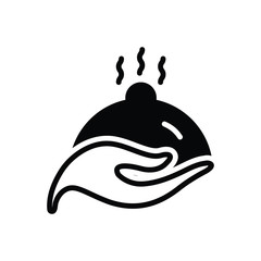 Black solid icon for nourish feed