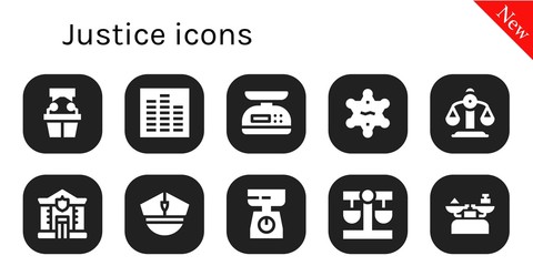 justice icon set