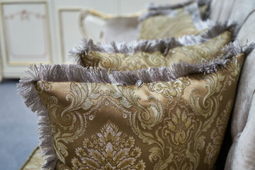 The image of the pillow lying on the bed.