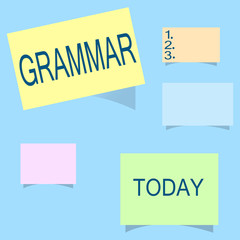 Word writing text Grammar. Business concept for System and Structure of a Language Correct Proper Writing Rules.