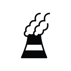 Black solid icon for polluted toxic 