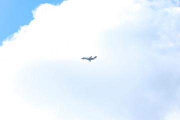 Fototapeta na wymiar The image of a Passenger plane in the sky