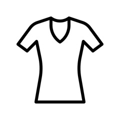 Skin tight shirt vector illustration, line style icon