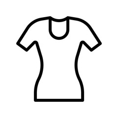 Skin tight shirt vector illustration, line style icon