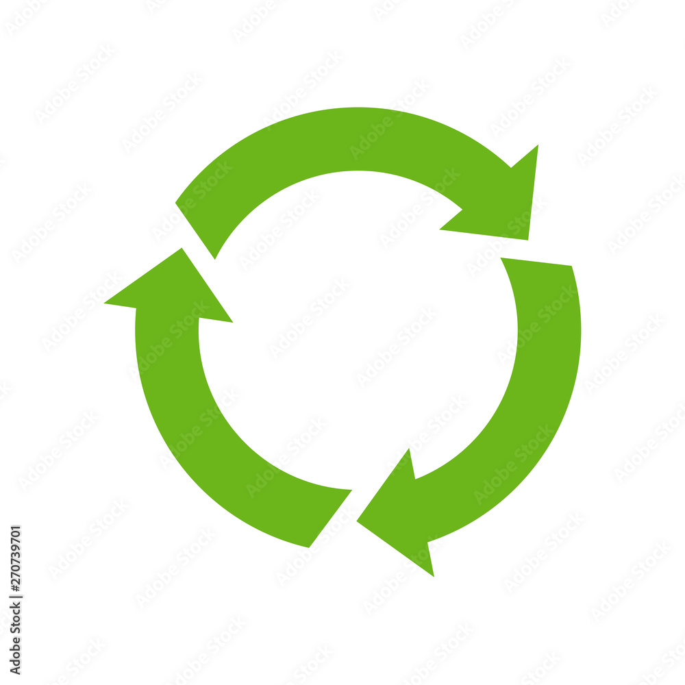 Aufkleber recycle icon page symbol for your web site design recycle icon logo on white background.
