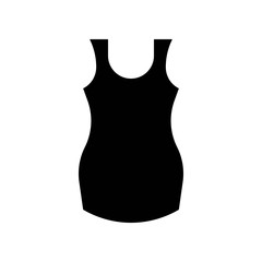 Sleeveless shirt vector illustration, solid style icon