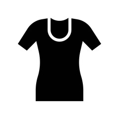 Skin tight shirt vector illustration, solid style icon