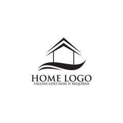 Real estate home logo design vector template