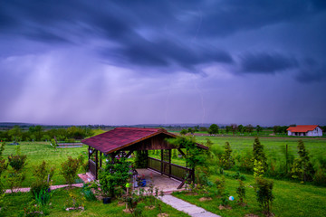 Obraz premium rural landscape with house