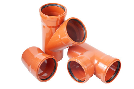 Sewage connectors for installation of pipeline branching in the outdoor sewer system